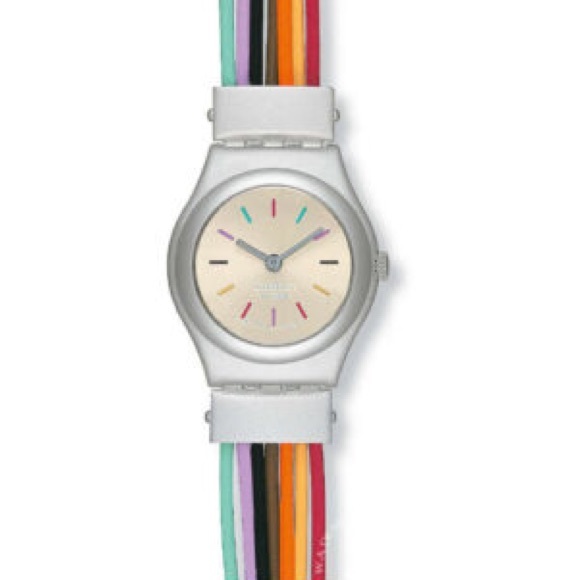 Swatch Multicolour Irony Watch Women’s Leather Strap 2003 - Picture 2 of 4